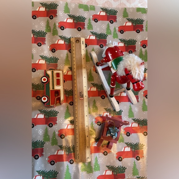 ❄️🖤❄️❤️  a lil bit worn Vintage Xmas Decor ❄️🖤❄️❤️ - Picture 6 of 8